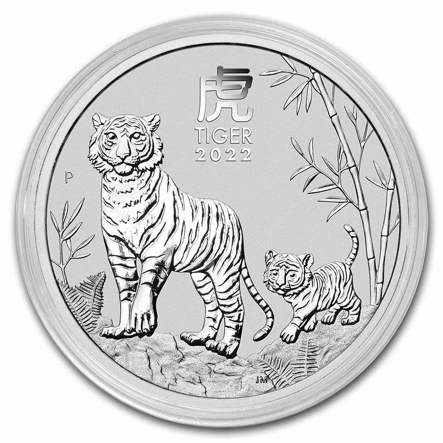 YEAR OF THE TIGER – AUSTRALIAN LUNAR SERIES III – 2022 1 oz Silver Bullion Coin – Perth Mint