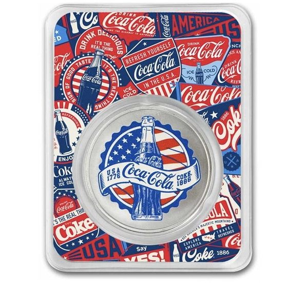 Coca-Cola® 1 oz Silver Colorized Americana (in TEP) [ PRE-ORDER ] 