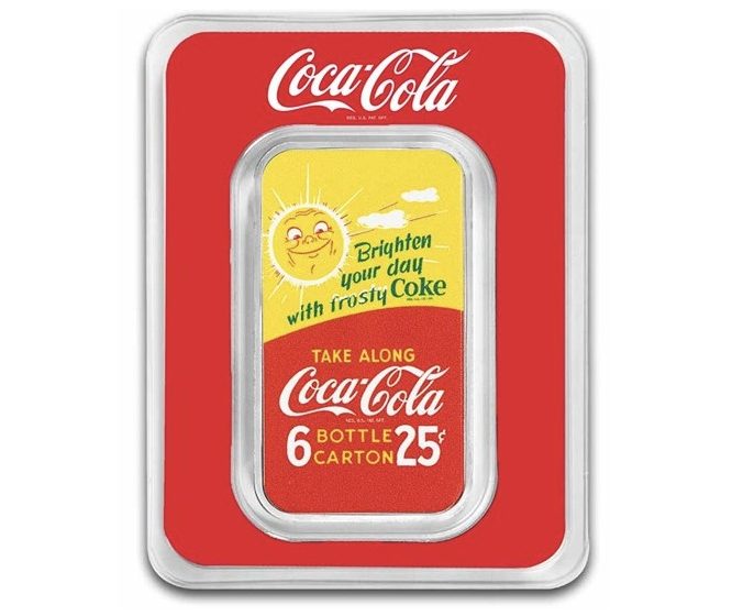 Coca-Cola® 1 oz Silver Summer Fun Colorized Bar (in TEP) [ PRE-ORDER ] 