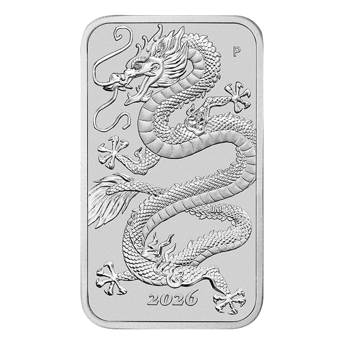 2026 1 oz Australia Dragon .9999 Silver Rectangular Coin | PERTH MINT