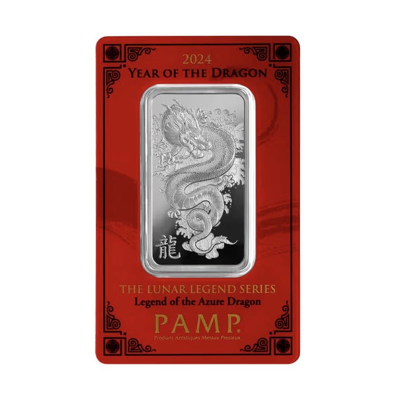 Pamp Suisse, 2024 Dragon, 1 oz Silver Bar