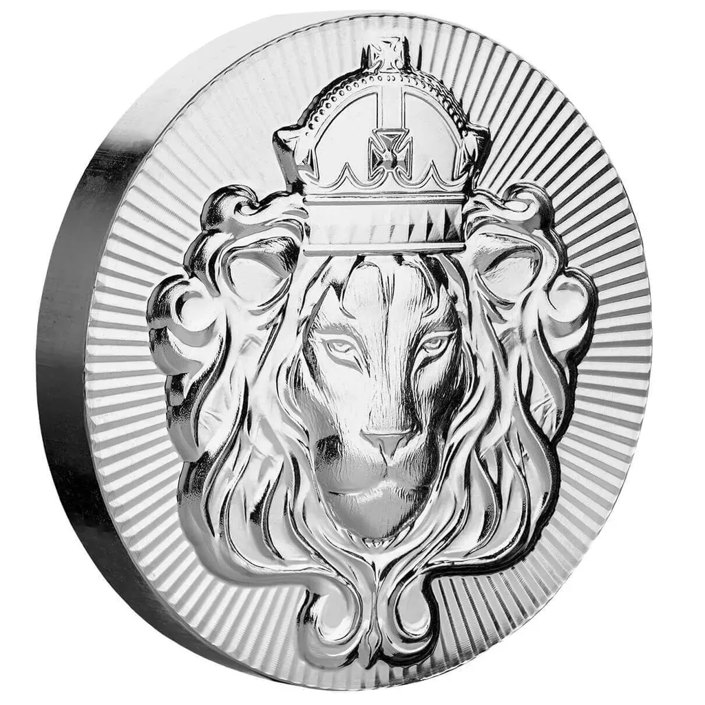 2 Troy oz .999 Silver Round Lion STACKER ROUND by Scottsdale Mint