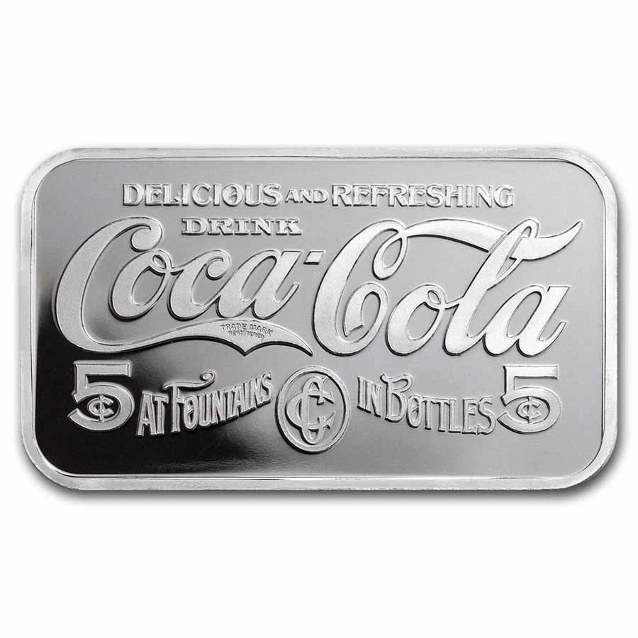 Coca-Cola® Vintage 1 oz Silver Struck Bar [ PRE-ODER ] 