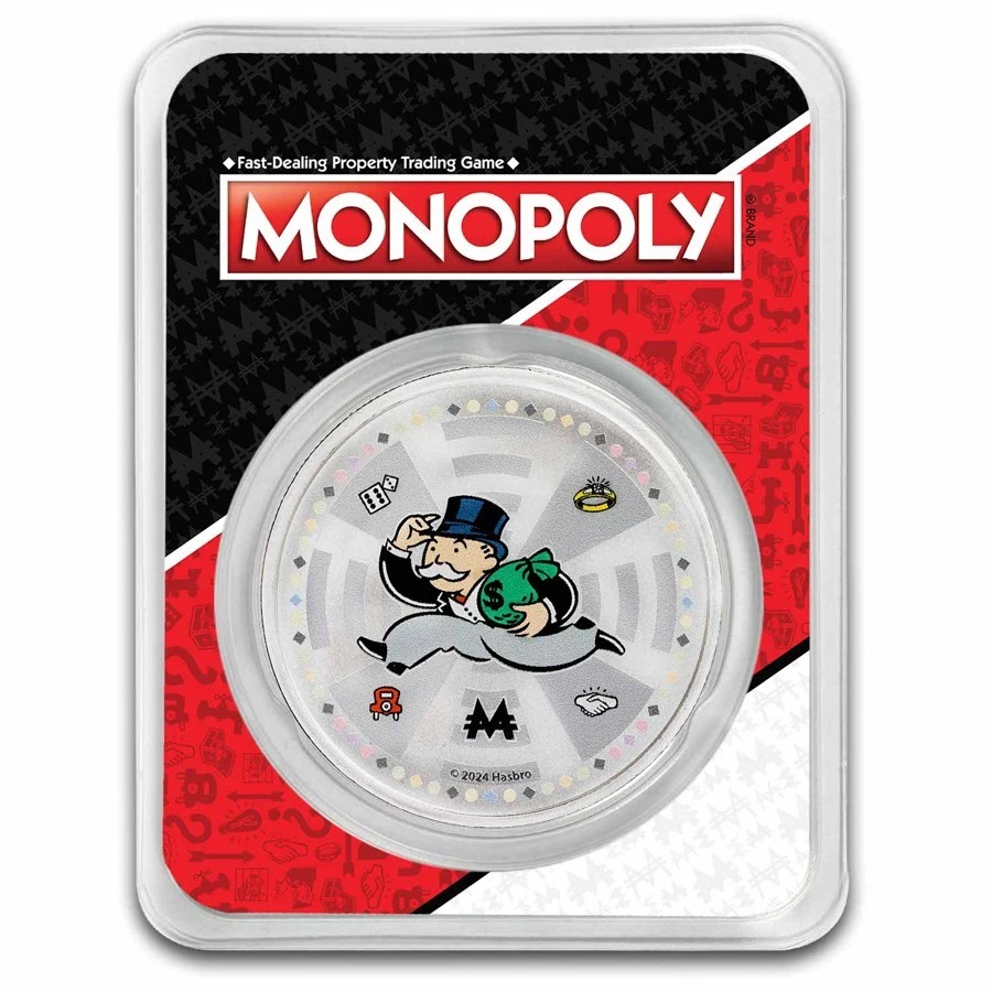 2024 Samoa 1 oz Silver Mr. Monopoly Colorized with TEP | PRE SALE 