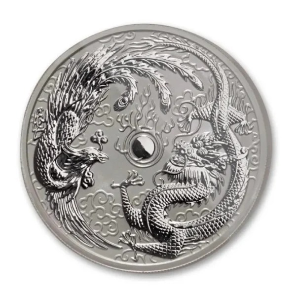 2017Australian Dragon and Phoenix 1 oz Silver Coin | MINT ERROR 