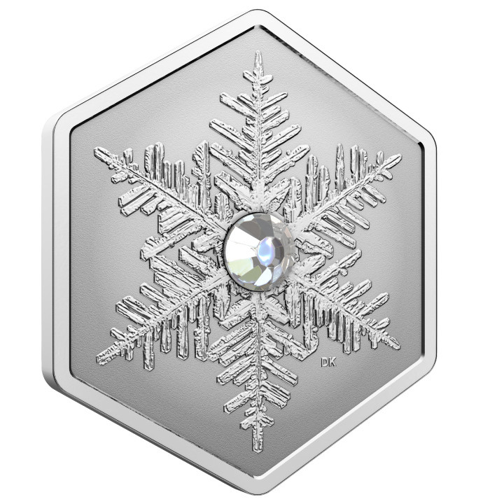2023 $20 Fine Silver Snowflake Coin Canada RCM .9999 Crystal Obverse