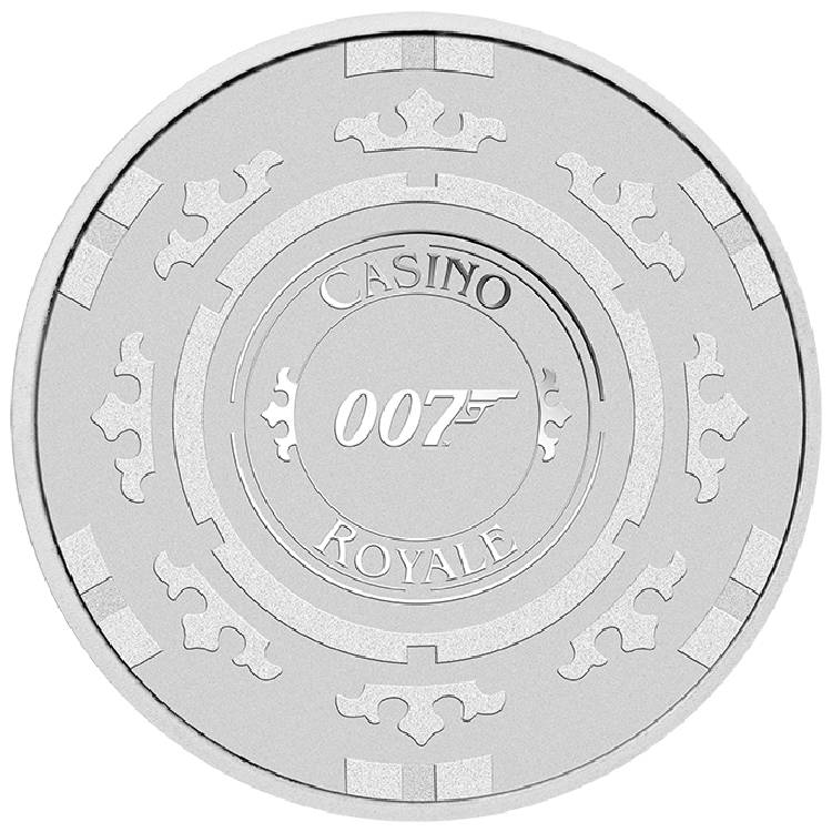 James Bond Casino Royale Chip 2023 1 oz Silver Coin in Capsule  | PERTH MINT