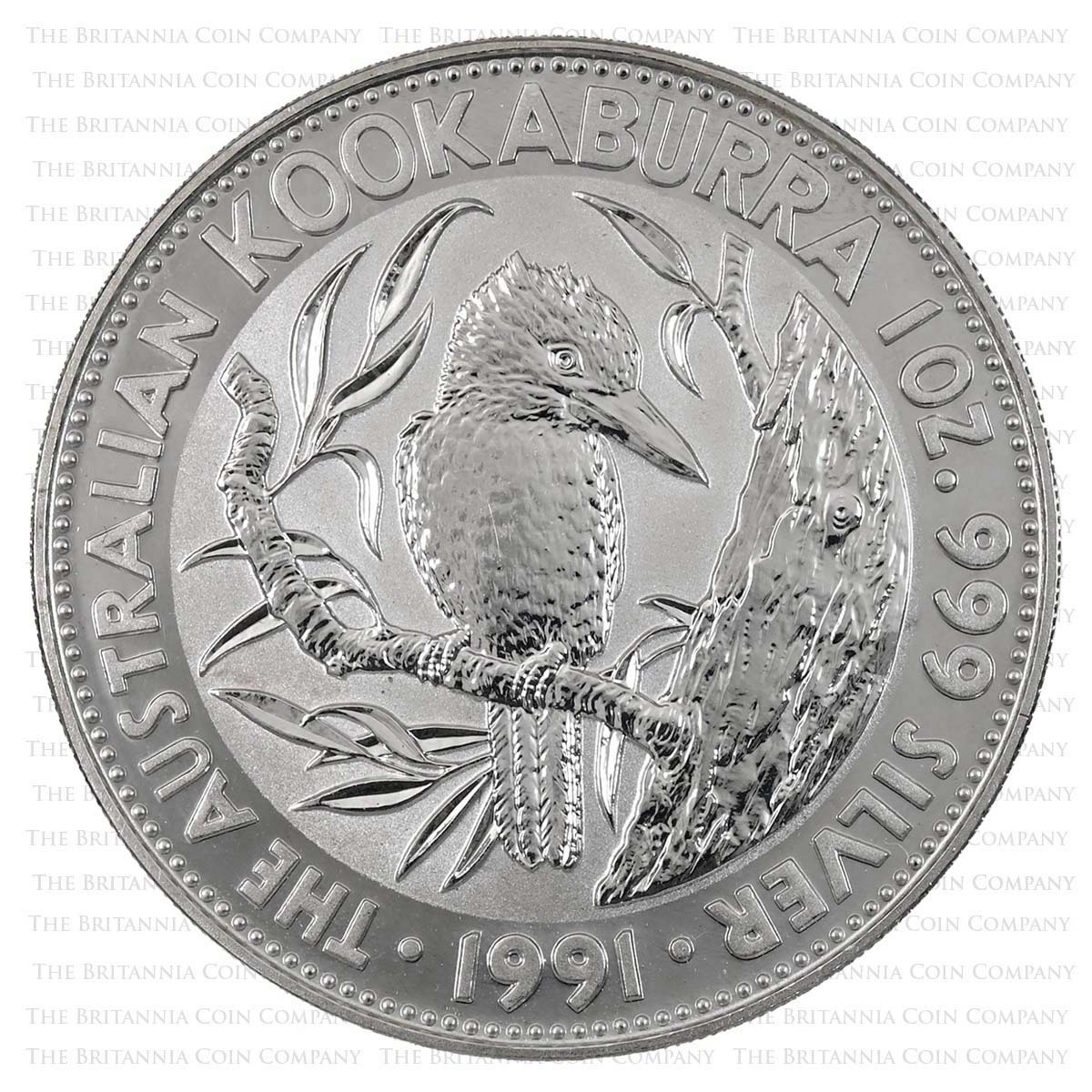 1991 Australia 1 oz Silver Kookaburra Coin