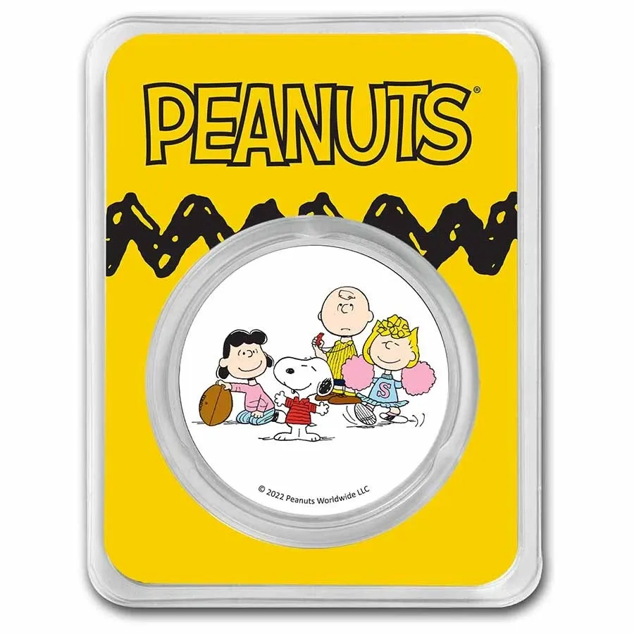 Peanuts® Football Season 1 oz Colorized Silver